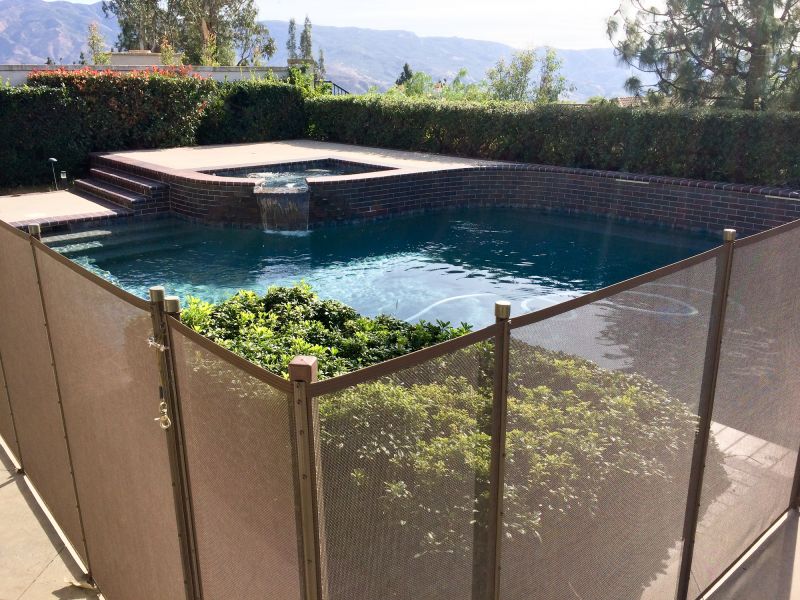 Mesh Pool Fence in Garden